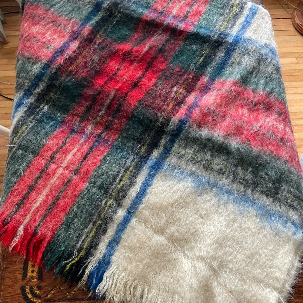 Vintage Glen Cree Mohair Blanket Scotland 75”x50”